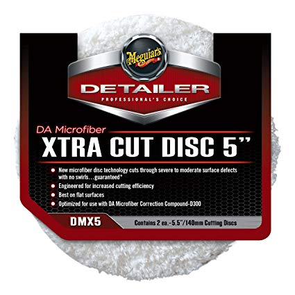 Микрофибровый экстра режущий диск Meguiar's DMX5 DA Microfiber Xtra Cut Disc 5"  (12.7 см.)-2 шт.