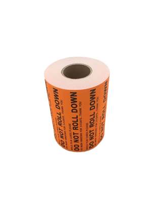 TM-185-O Стикер лента, оранжевая - CARIGHT DO NOT ROLL DOWN sticker
