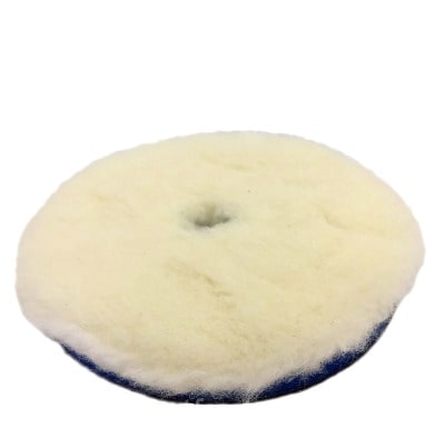 Полировальный круг лама на поролоне с отверстием - Low Lint Prewashed Knitted Lambswool 125 мм