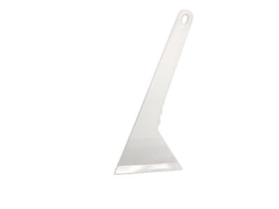 Белый пластиковий скидж - CARIGHT long handle plastic squeegee with BEND edge