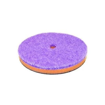 Круг полірувальний гібридна шерсть на поролоні - Lake Country Purple foamed wool pad 125 мм.